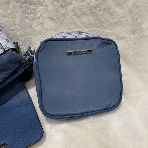 💙 Steve Madden Ocean Bfern 2 Purses in One Cross Body Bag and Credit Card Case - Picture 13 of 17